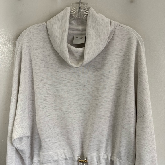 Varley Freya Ivory Marl Doublesoft Funnel Neck Tunic Sweatshirt Womens Medium - Picture 4 of 15